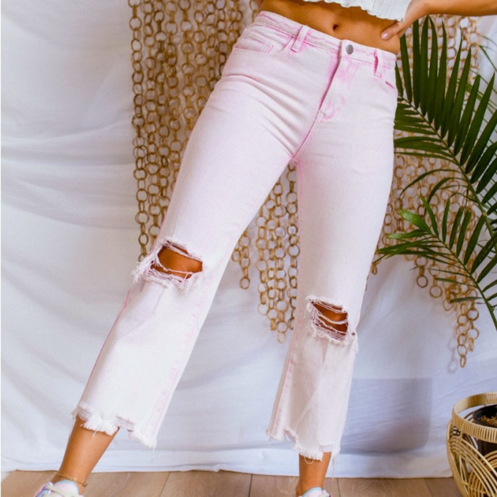 Pinky Promise Distressed Jeans